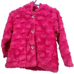 Little Lass Hot Pink Hooded Jacket‎ Girl's Size 3T